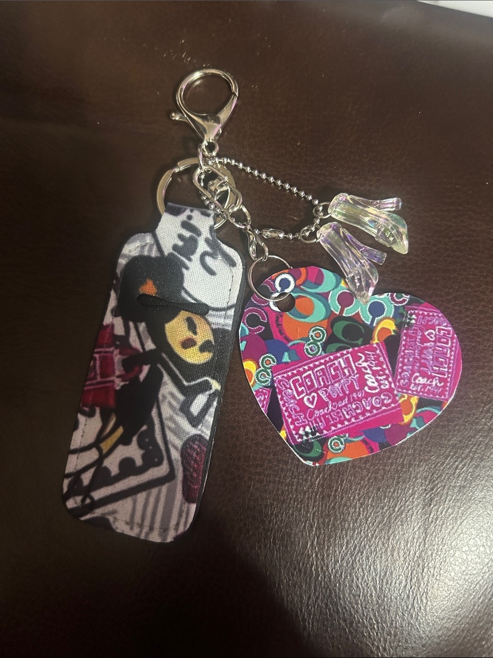 New handmade fashion keychain with lipstick holder